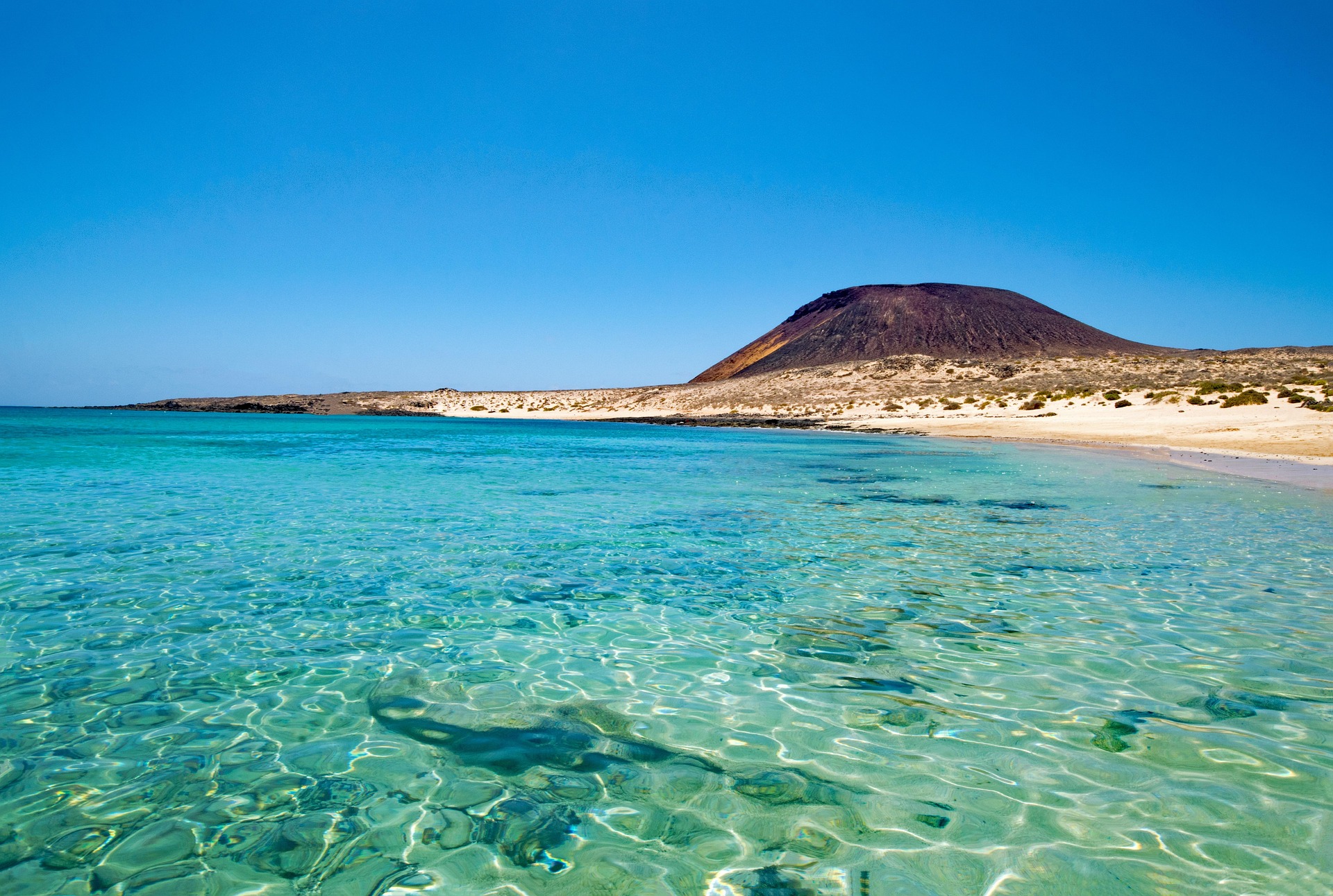 La Graciosa turquoise sea and beaches - Canary Islands