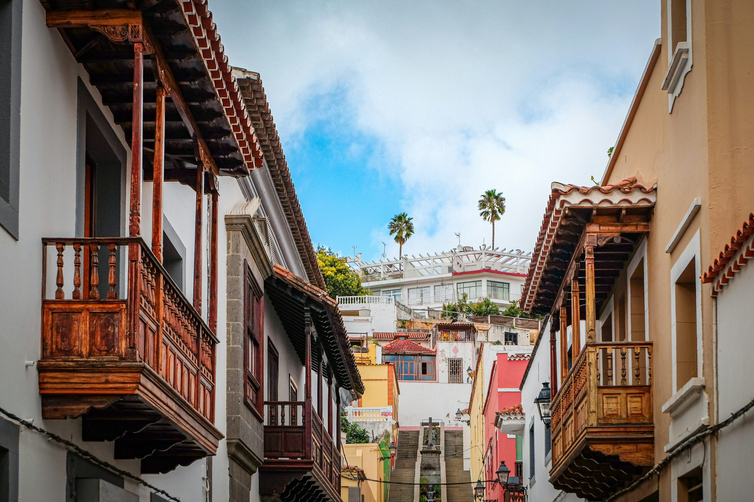 Wooden Canarian balconies in Teror - Gran Canaria