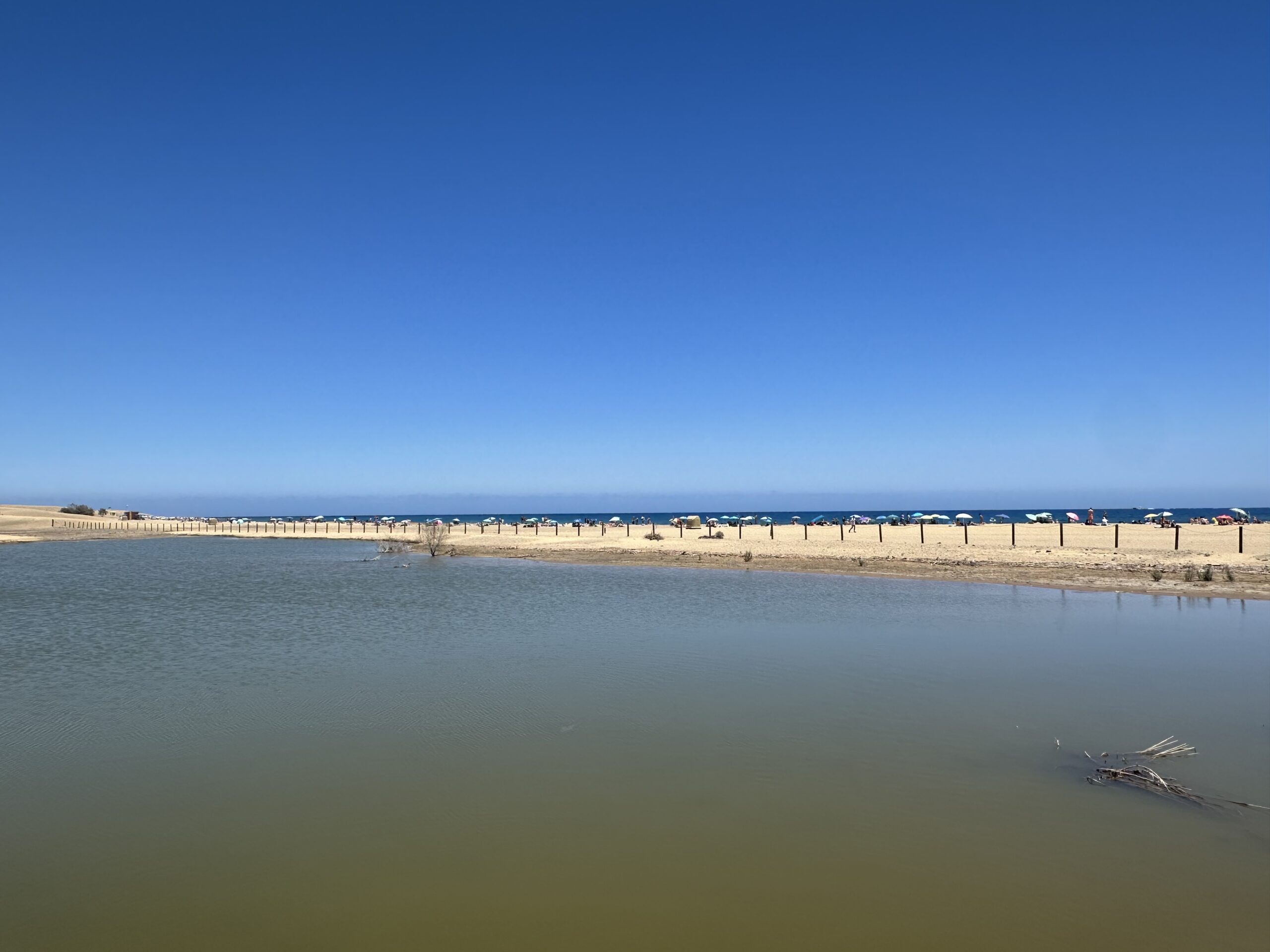Maspalomas dunes, lagoon and ocean - Gran Canaria