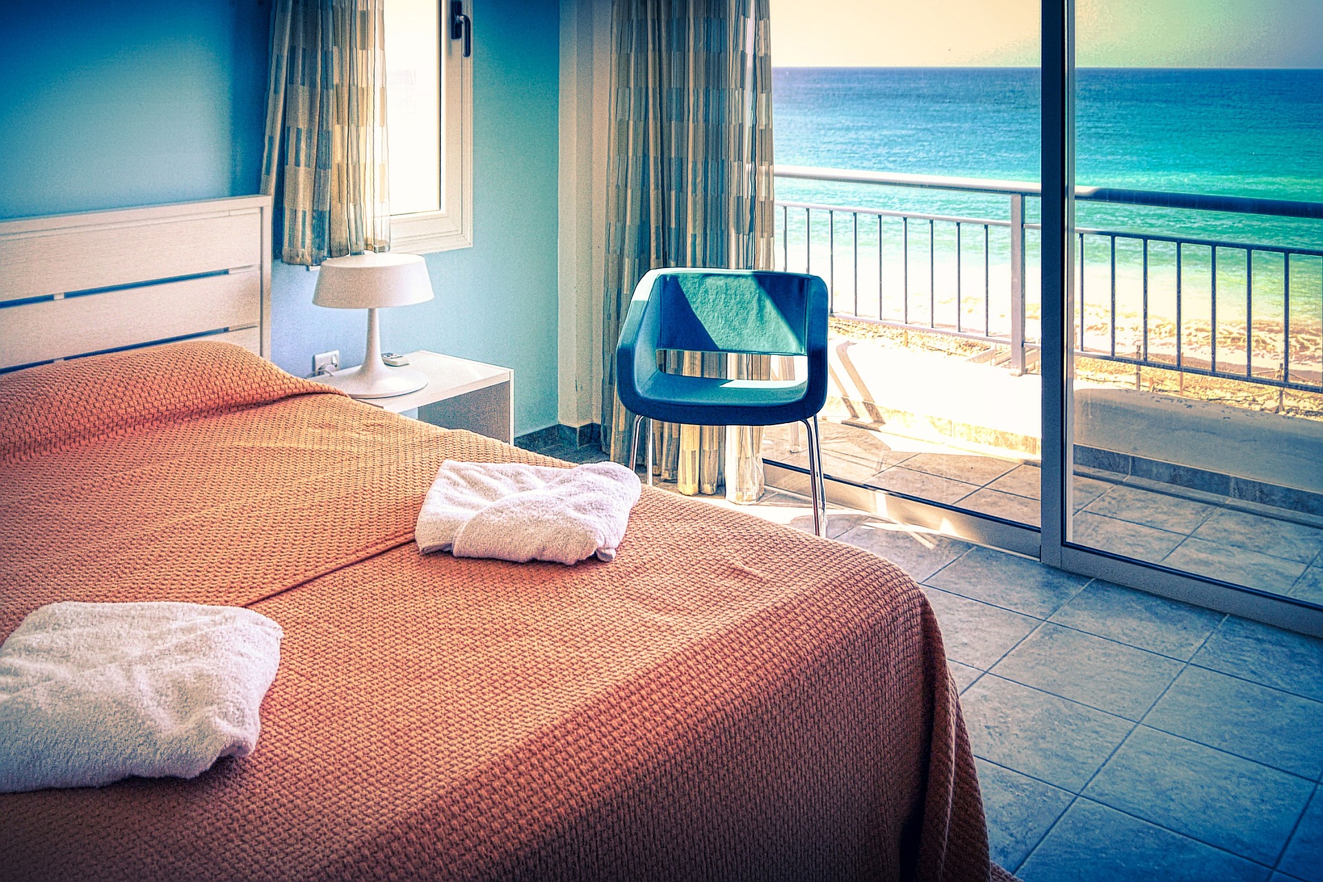Hotel room with sea view in Lanzarote