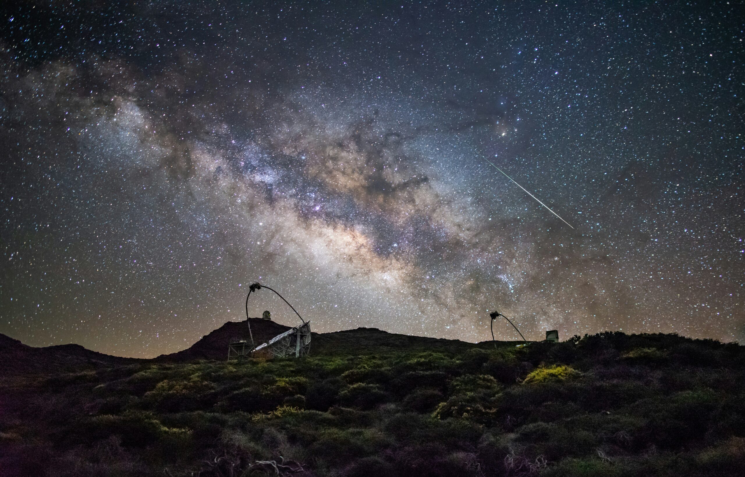 Starry night sky over La Palma