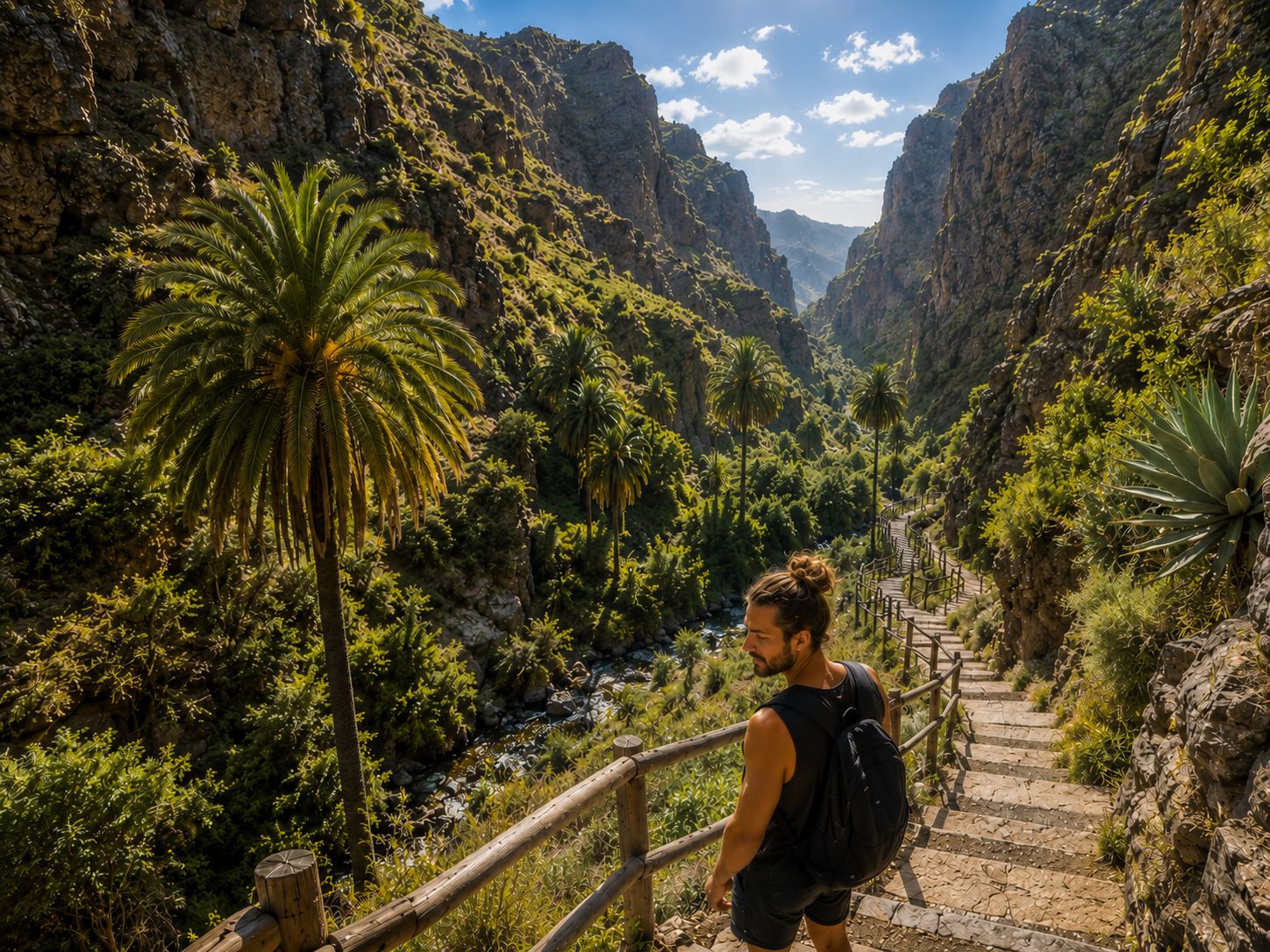 Walking trail in the Tamadaba pine forest - Gran Canaria